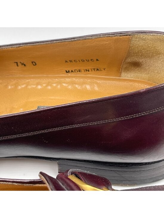 Bally Men\'s Loafer Arciduca Kilt Fringe Faux Buckle Mahogany Brown Size 7.5 main image 7